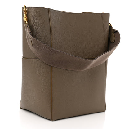 Celine Soft Grained Calfskin Sangle Bucket Bag Taupe 3 of 10