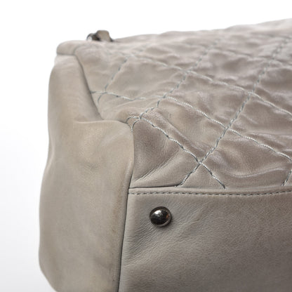Chanel Iridescent Calfskin Large Just Mademoiselle Grey 15 of 17