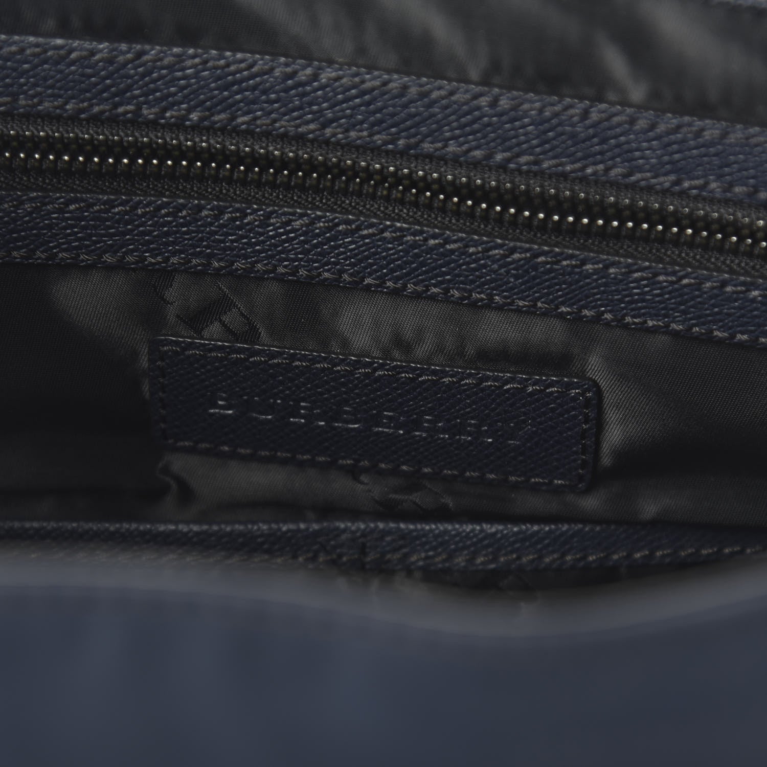 Burberry Calfskin Nylon Fairbank Messenger Bag Navy Black 8 of 9