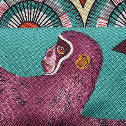 Hermes Silk The Savana Dance Twilly Vert Prune Bordeaux 6 of 7