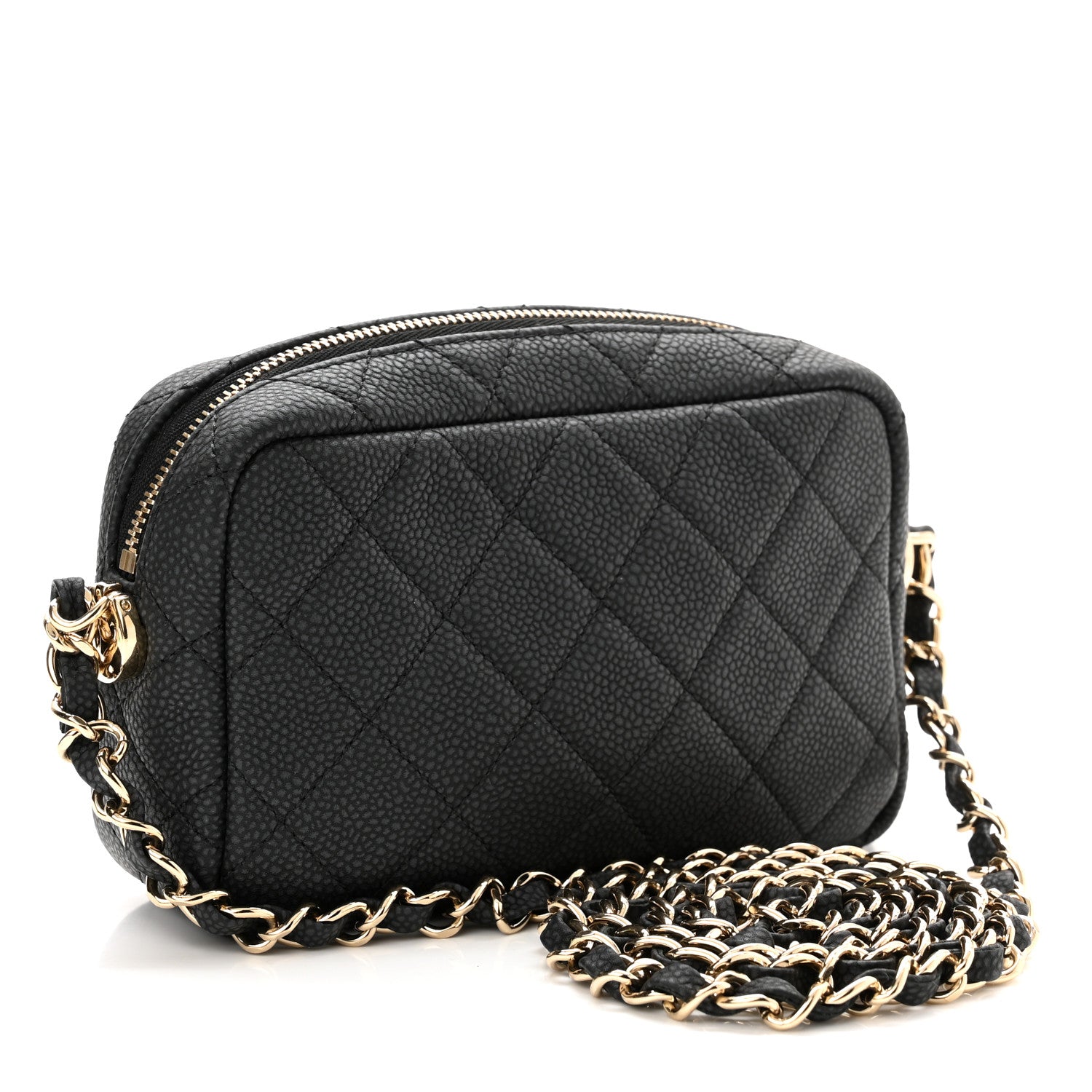Chanel Iridescent Caviar Quilted Mini Coco Tassel Camera Case Black 3 of 10