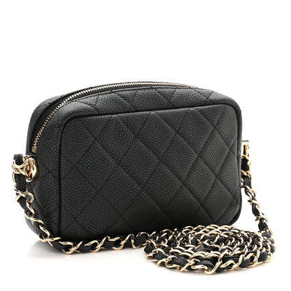 Chanel Iridescent Caviar Quilted Mini Coco Tassel Camera Case Black 3 of 10