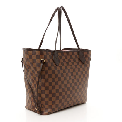 Louis Vuitton Damier Ebene Neo Neverfull MM Rose Ballerine 4 of 14