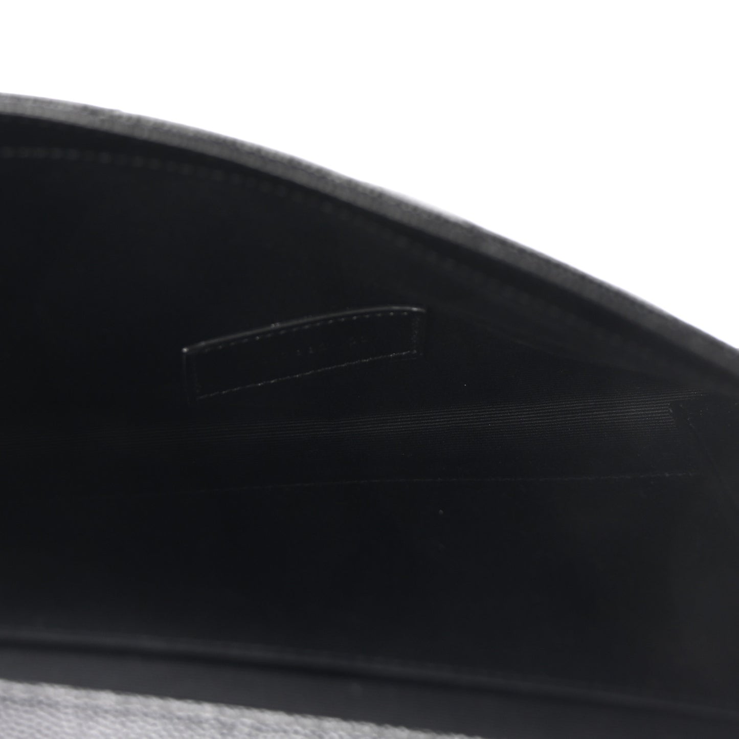 Grain De Poudre Matelasse Chevron Monogram Envelope Clutch Black