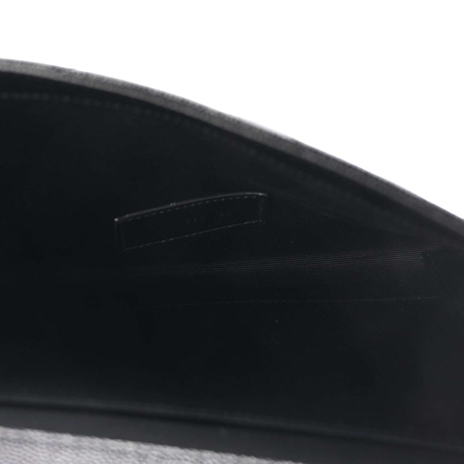 Saint Laurent Grain De Poudre Matelasse Chevron Monogram Envelope Clutch Black 5 of 7