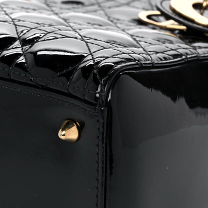 Christian Dior Patent Cannage Medium Lady Dior Black 10 of 17