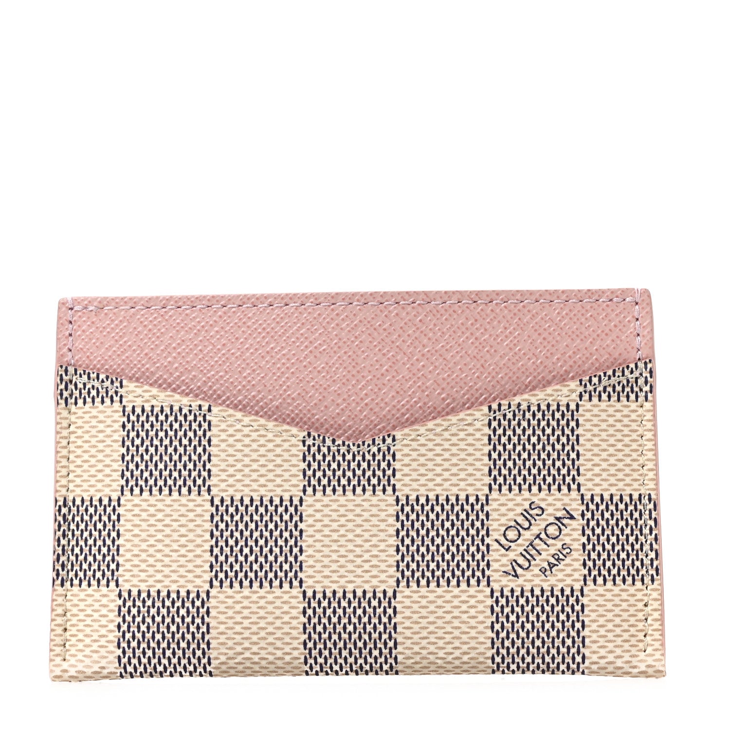 Louis Vuitton Damier Azur Daily Card Holder Rose Ballerine 1 of 6
