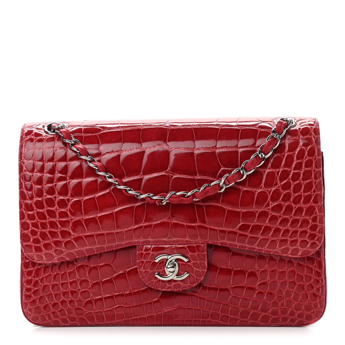 Alligator Jumbo Double Flap Red