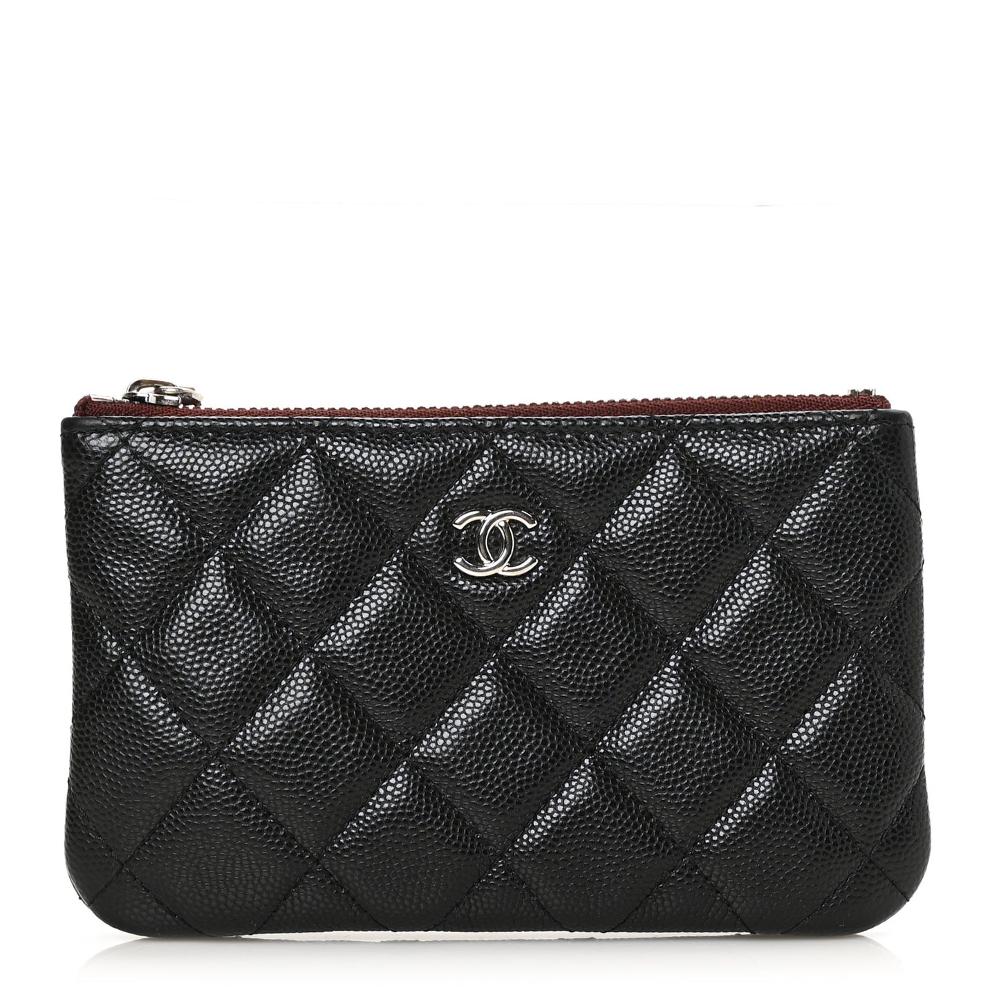 Caviar Quilted Small Cosmetic Case Black
