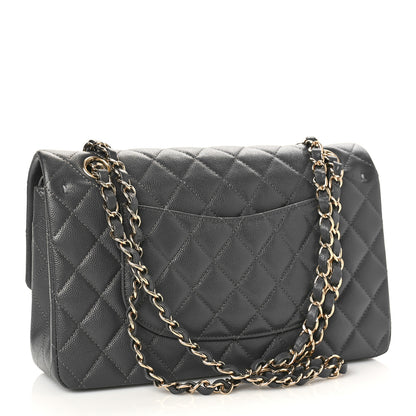 Chanel Caviar Quilted Medium Double Flap Dark Grey 3 of 9