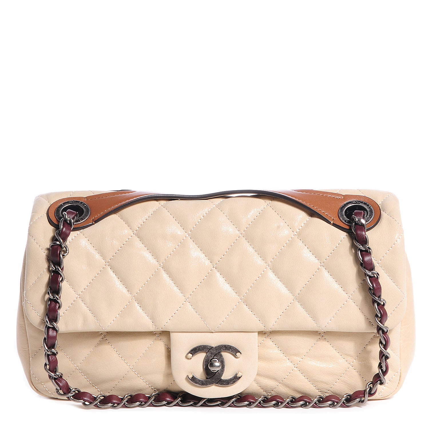 Chanel Iridescent Calfskin In The Mix Medium Flap Beige 1 of 9