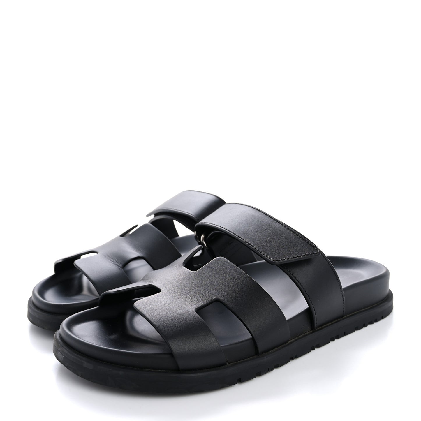 Calfskin Womens Chypre Sandals 36.5 Black