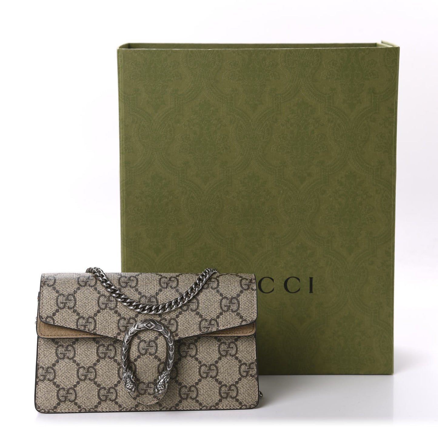 GG Supreme Monogram Super Mini Dionysus Shoulder Bag Taupe