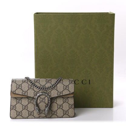 Gucci GG Supreme Monogram Super Mini Dionysus Shoulder Bag Taupe 10 of 10