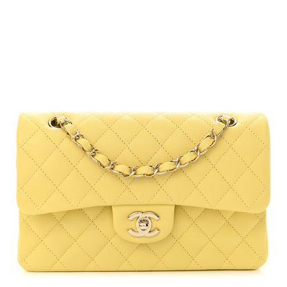 Chanel Caviar Quilted Small Double Flap Light Yellow 1 of 11