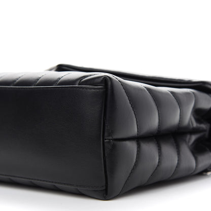 Saint Laurent Calfskin Y Quilted Monogram Small Loulou Chain Satchel Black 9 of 9