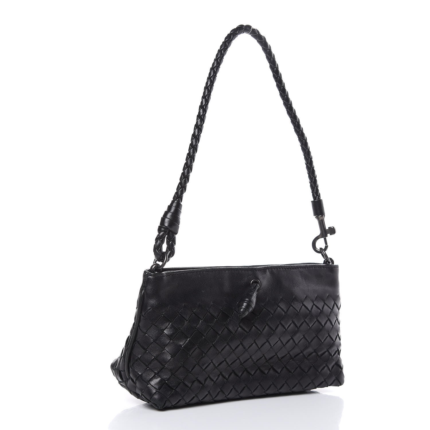Bottega Veneta Nappa Intrecciato Mini Shoulder Bag Black 3 of 13