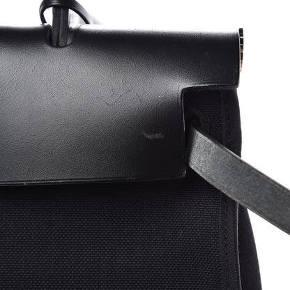 Hermes Military Toile Vache Hunter Herbag Zip PM 31 Black 8 of 11