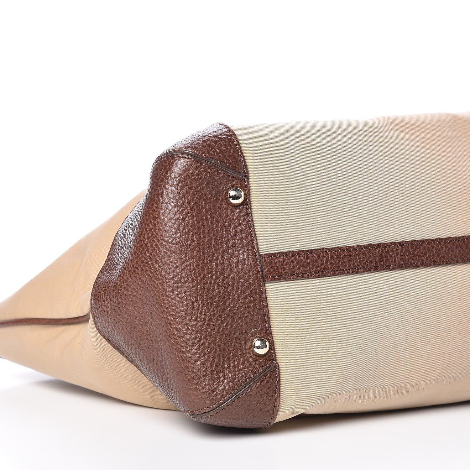 Burberry Canvas Calfskin Logo Tote Brown 5 of 15