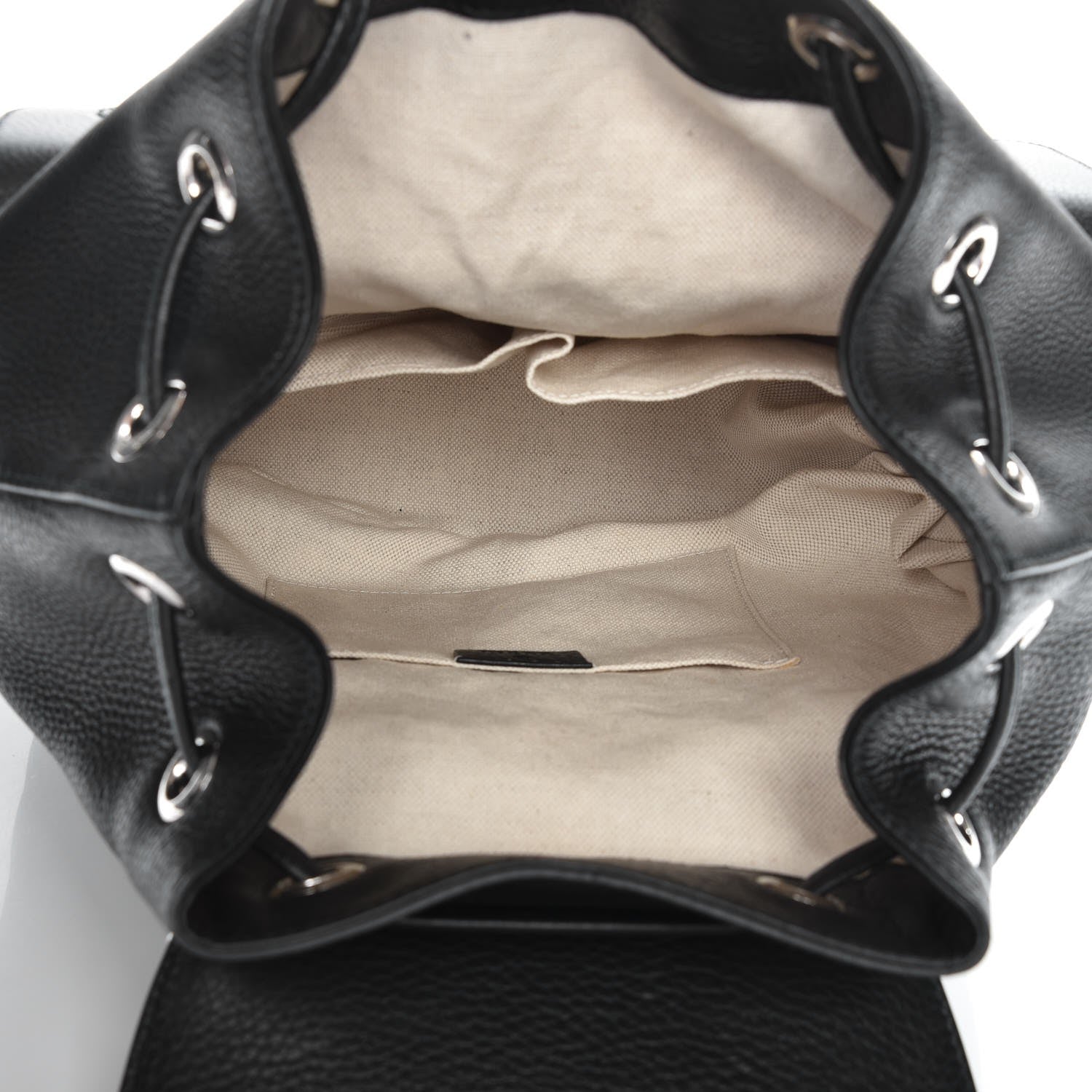 Gucci Cellarius Calfskin Medium Bamboo Backpack Black 5 of 7