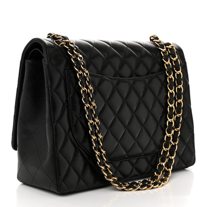 Chanel Lambskin Quilted Maxi Double Flap Black 3 of 11