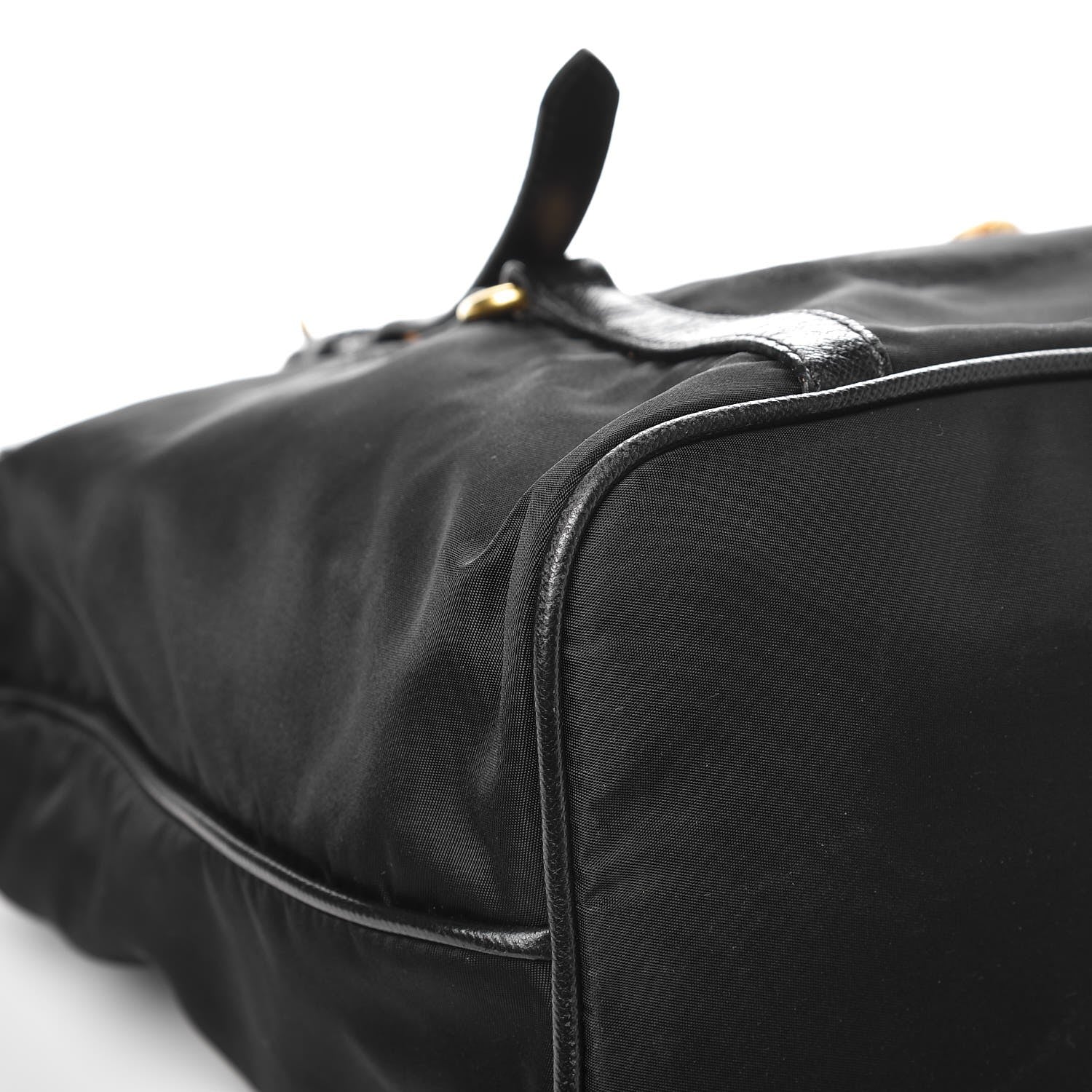 Prada Tessuto Nylon Jacquard Logo Tote Black 8 of 9