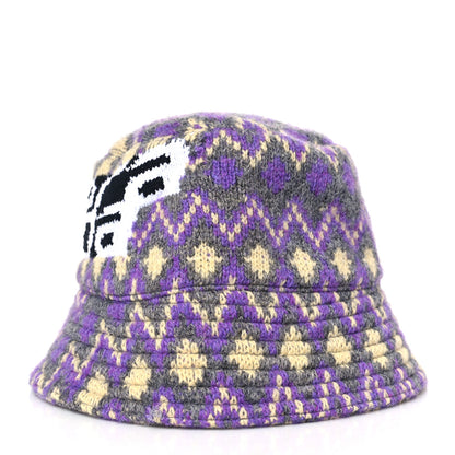 Prada Shetland Chevron Racing Logo Womens Bucket Hat S Grigio 5 of 8