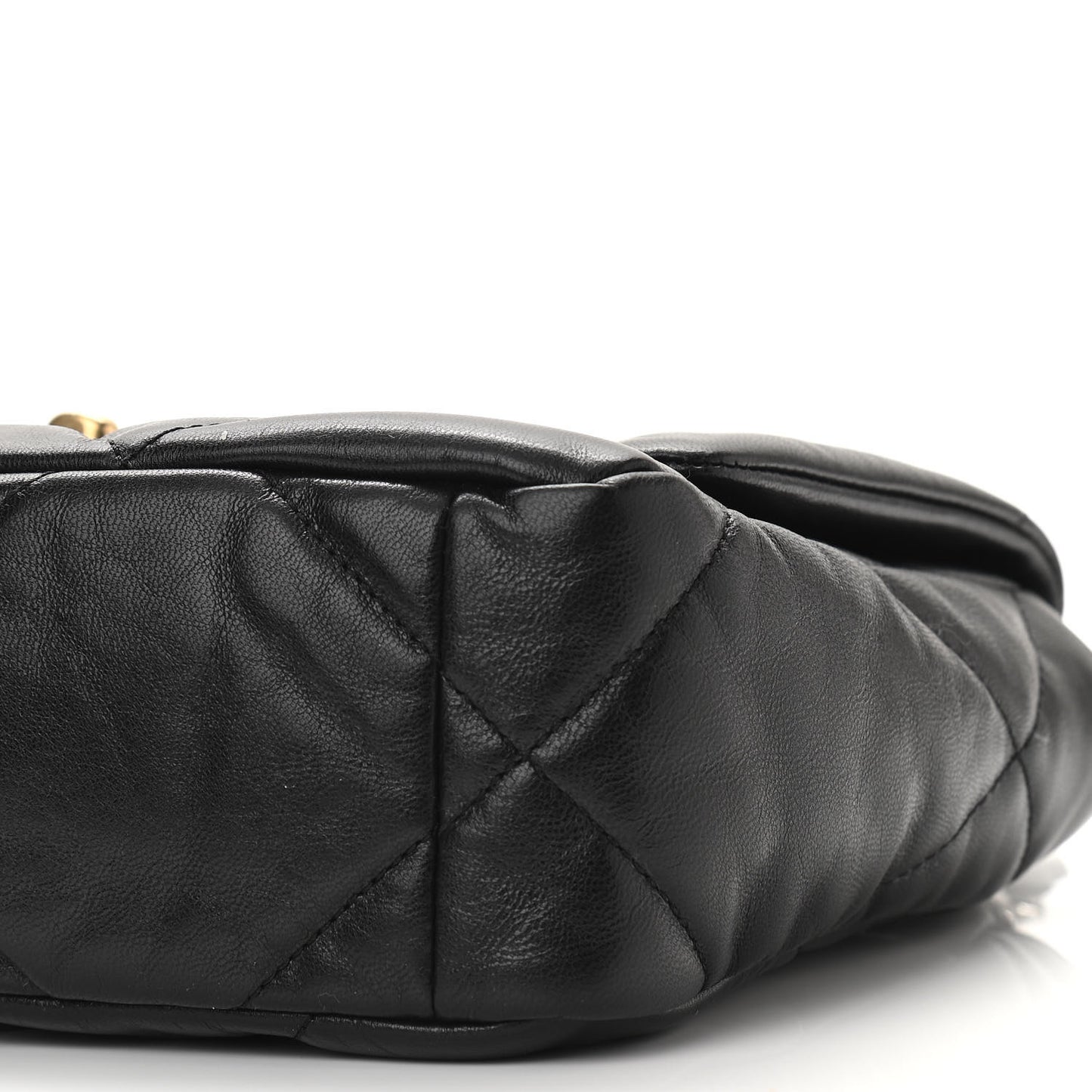 Goatskin Quilted Medium Chanel 19 Flap Black