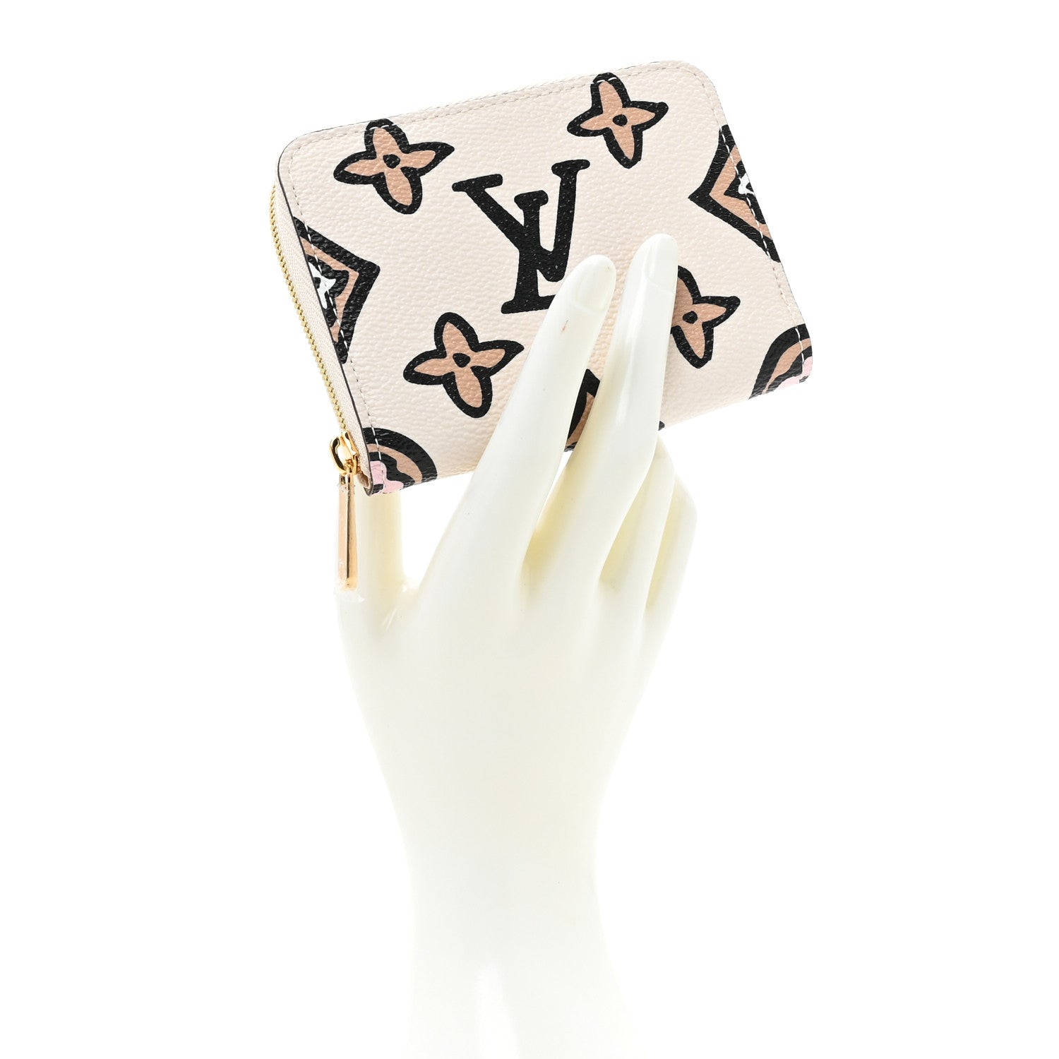 Louis Vuitton Monogram Giant Wild At Heart Zippy Coin Purse Creme 2 of 10