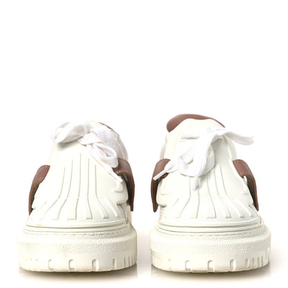 Christian Dior Calfskin Bi-Color Dior-ID Platform Sneakers 36.5 White Nude 3 of 12