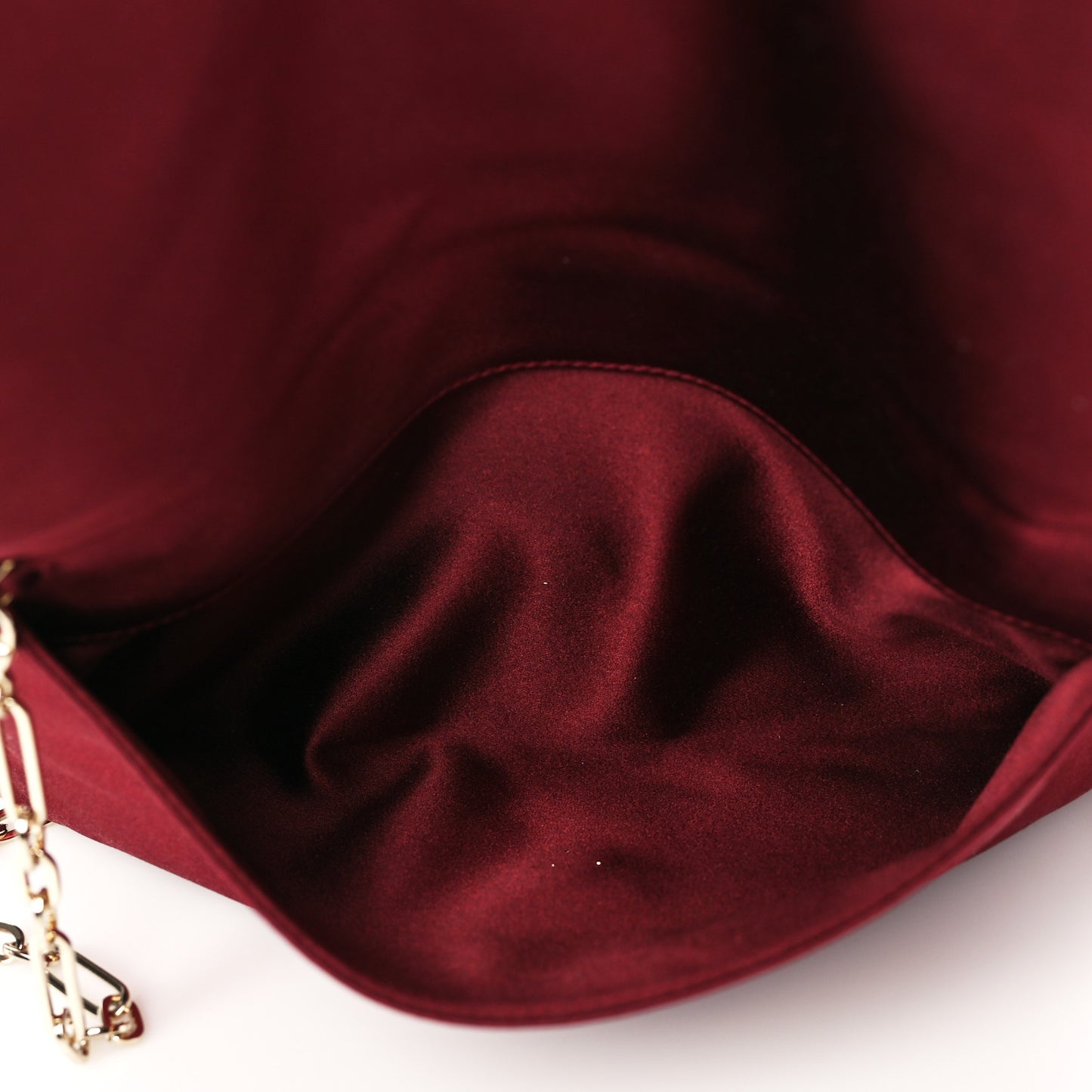 Satin Crystal Titania Clutch Red