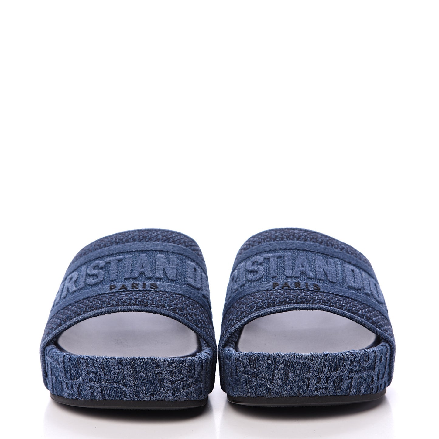 Oblique Denim D-Way Platform Sandal 37 Blue