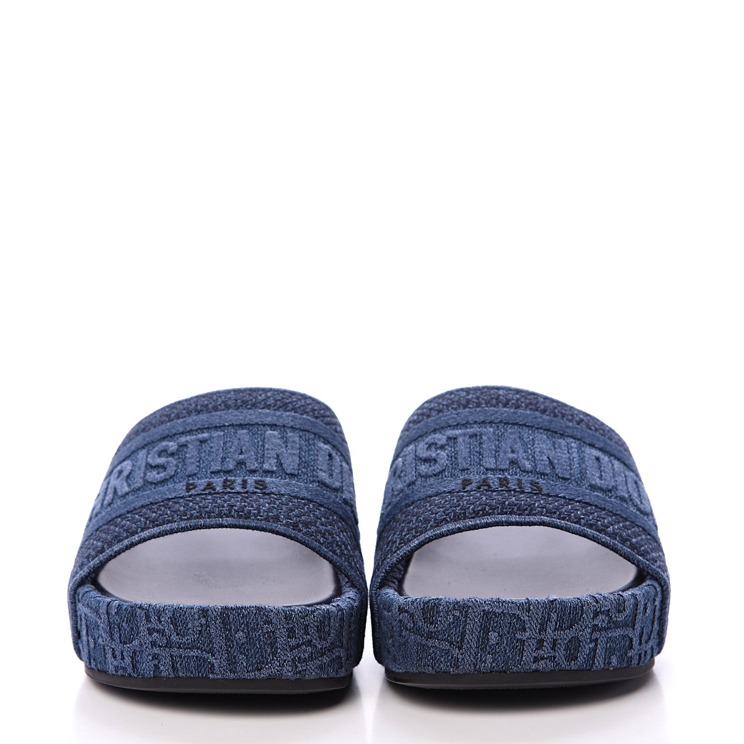 Christian Dior Oblique Denim D-Way Platform Sandal 37 Blue 2 of 9