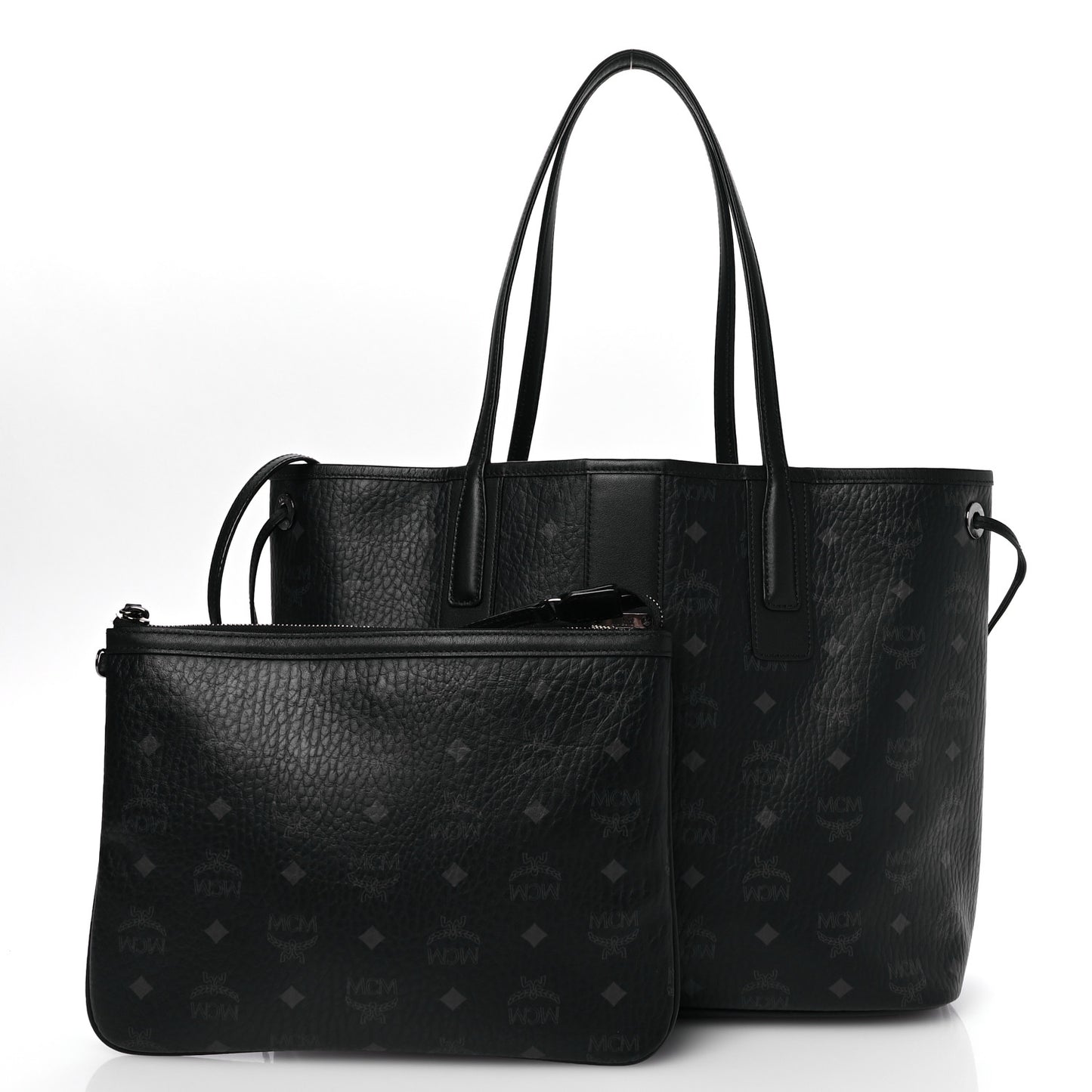 Visetos Medium Liz Reversible Shopper Tote Black