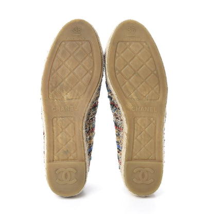 Chanel Tweed Grosgrain CC Espadrilles 36 Multicolor 6 of 11