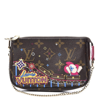Louis Vuitton Monogram 2020 Christmas Animation Roller Coaster Mini Pochette Accessories Pivoine 1 of 9