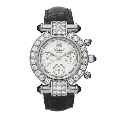 Chopard 18K White Gold Diamond Bezel Mother of Pearl 32mm Imperiale Quartz Watch 1 of 5