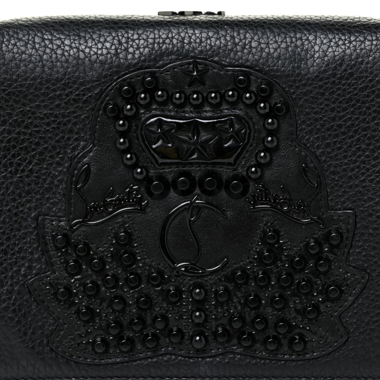 Calfskin Embellished Baguette Black