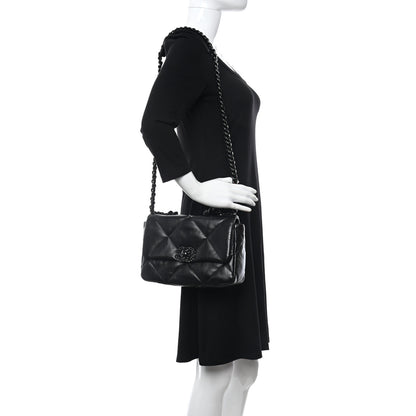 Chanel Lambskin Quilted Medium Chanel 19 Flap So Black 2 of 15