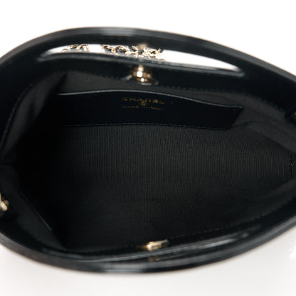 Chanel Shiny Crumpled Calfskin Quilted Nano 31 Shopping Bag Black 5 of 11