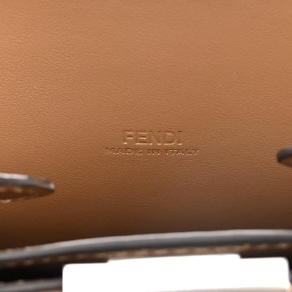 Fendi Recycled Fabric Jacquard Vitello King FF 1974 Peekaboo Phone Case Tobacco Moro Sand 6 of 10