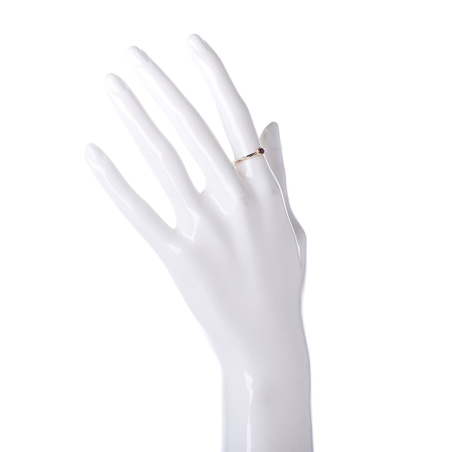 Cartier 18K Yellow Pink White Gold Ruby Cable Twist Ring 50 5 2 of 5