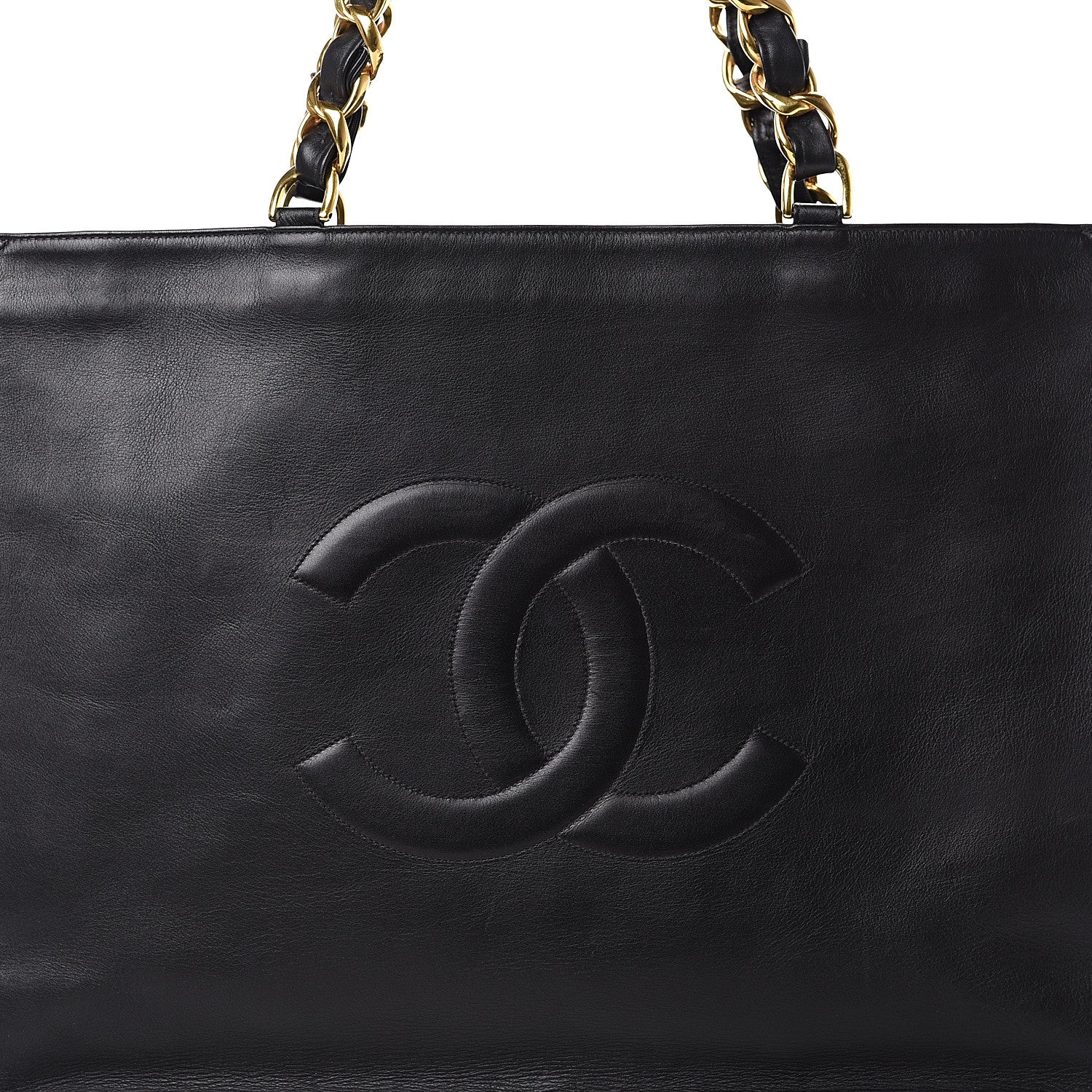 Chanel Lambskin CC Tote Black 8 of 18