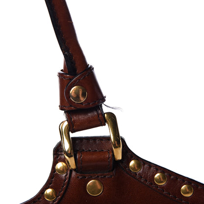 Burberry House Check Studded Large Greenham Tote Dark Tan 42 of 47