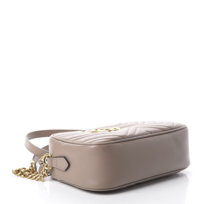 Gucci Calfskin Matelasse Small GG Marmont Chain Shoulder Bag Porcelain Rose 3 of 7