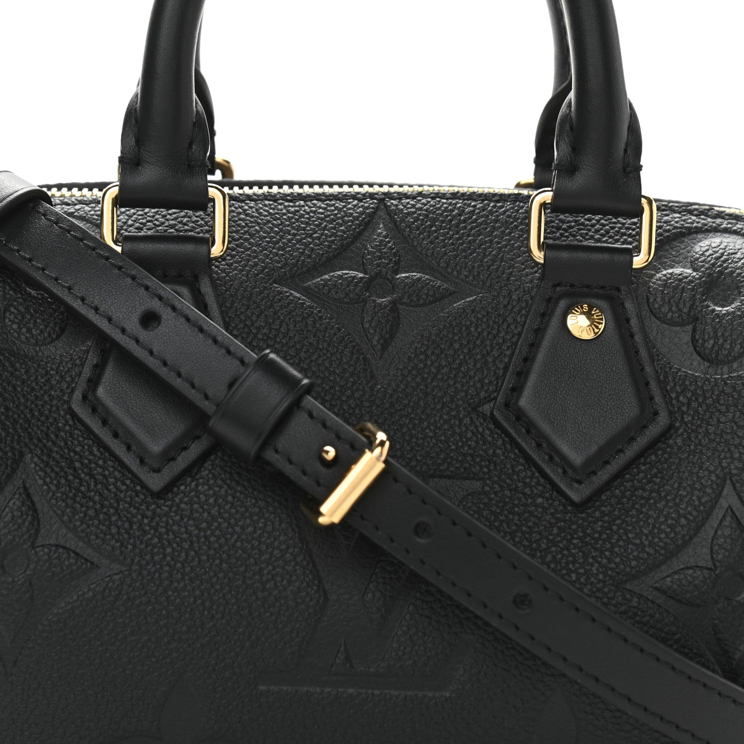 Louis Vuitton Empreinte Monogram Giant Speedy Bandouliere 20 Black 7 of 9