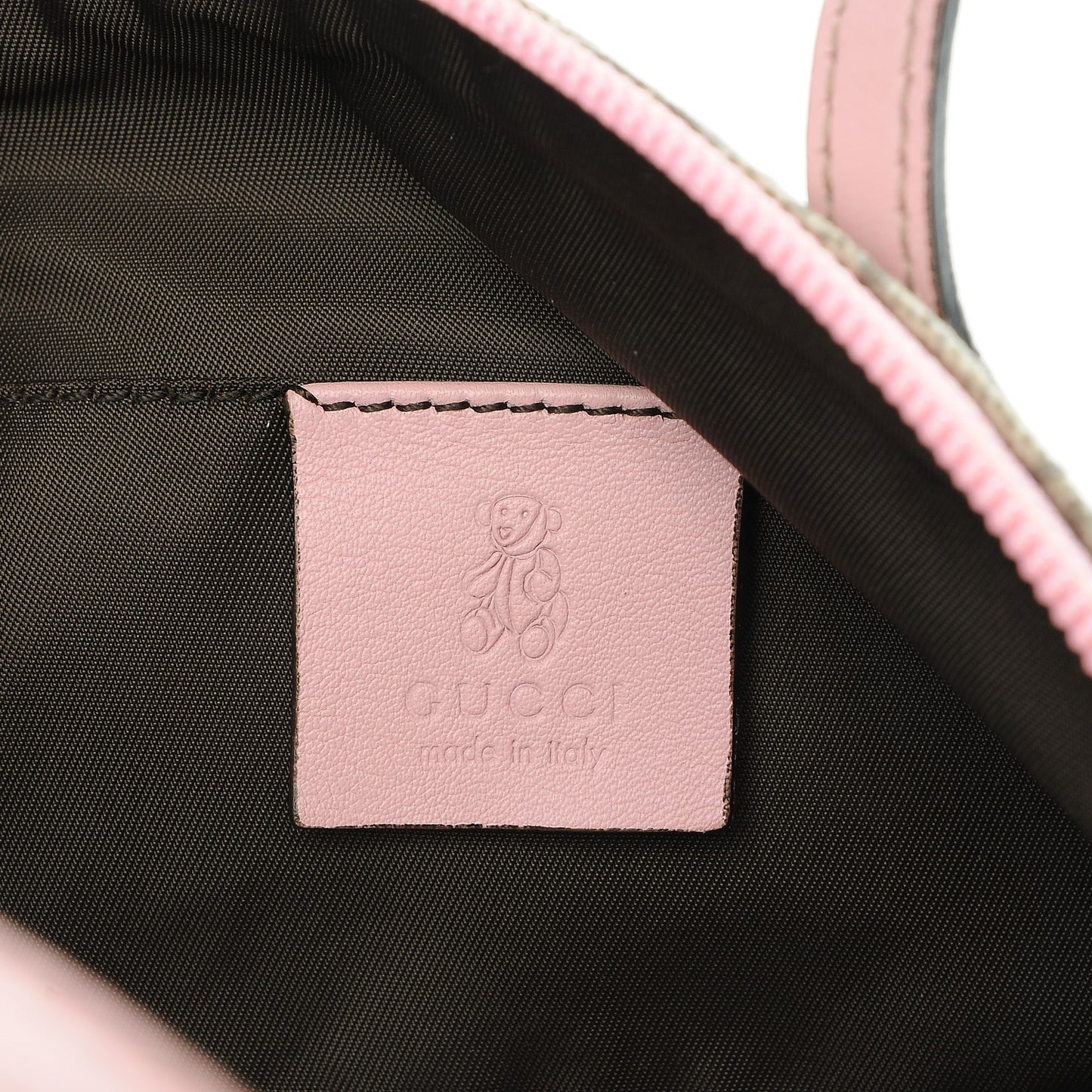 GG Supreme Monogram Children's Zoo Pig Pink