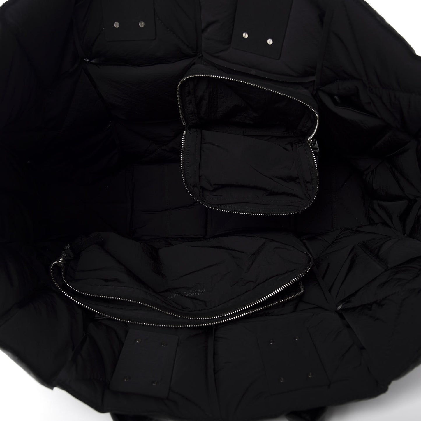 Calfskin Maxi Intrecciato BV Squash Tote Black