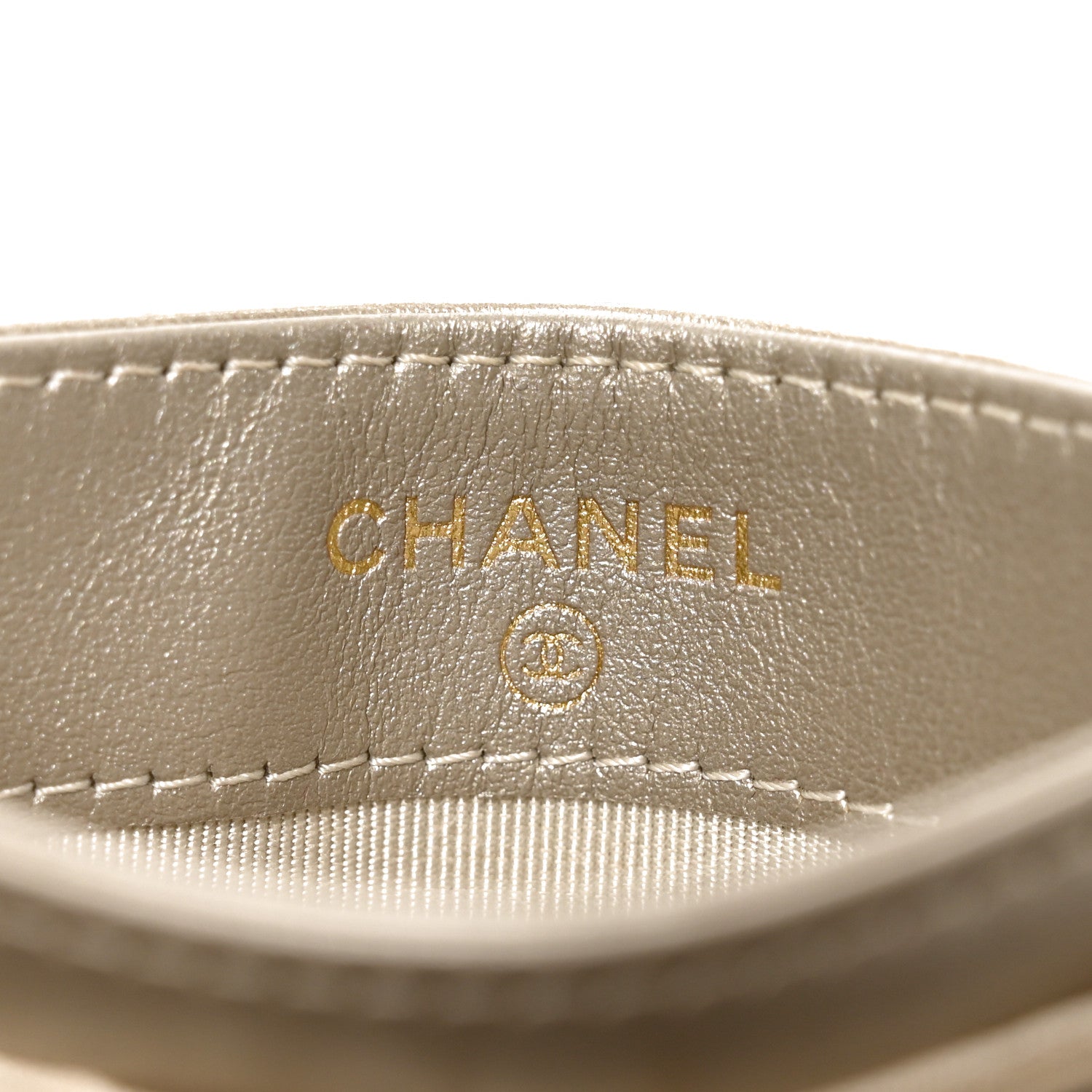 Chanel Metallic Aged Calfskin Quilted Reissue Card Holder Gold 6 of 7