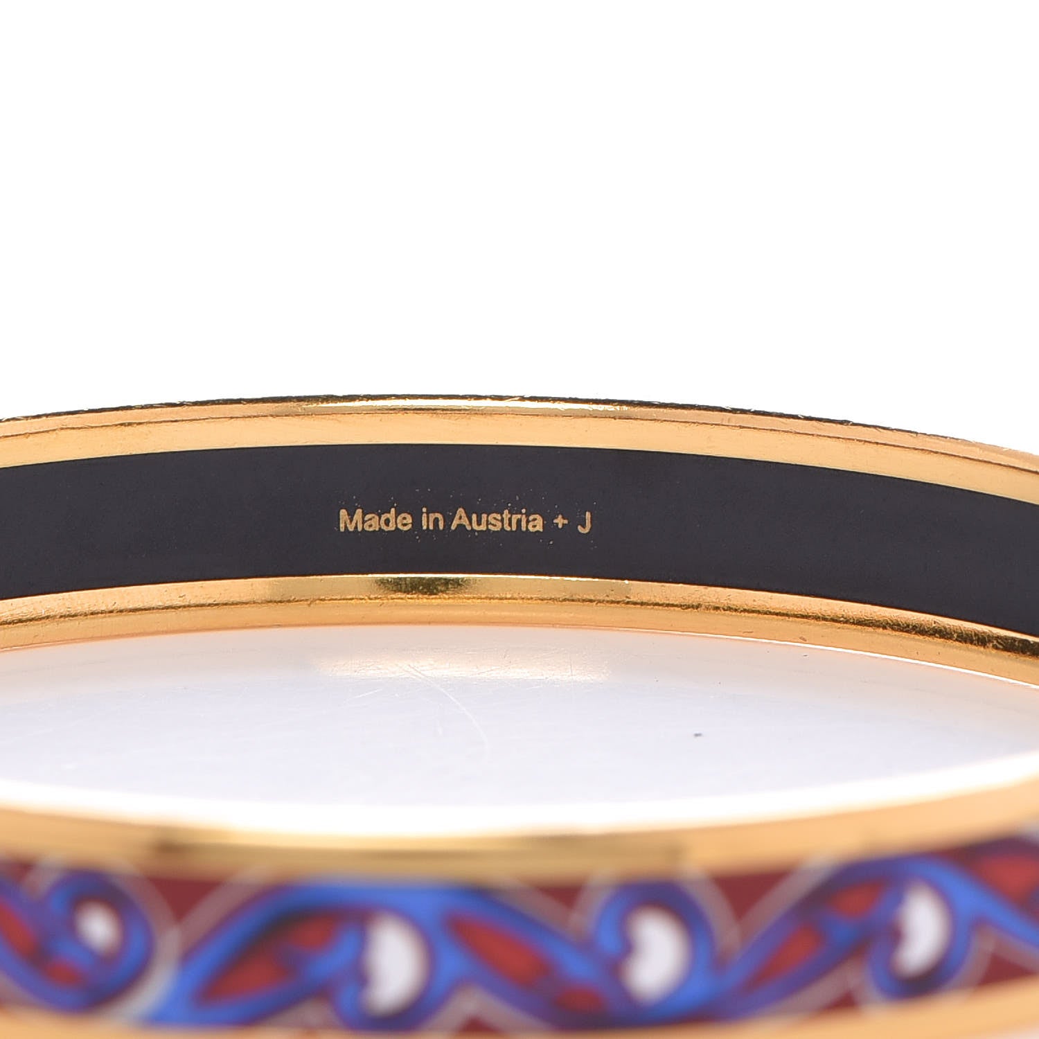 Hermes Enamel Printed Narrow Bracelet 65 4 of 6